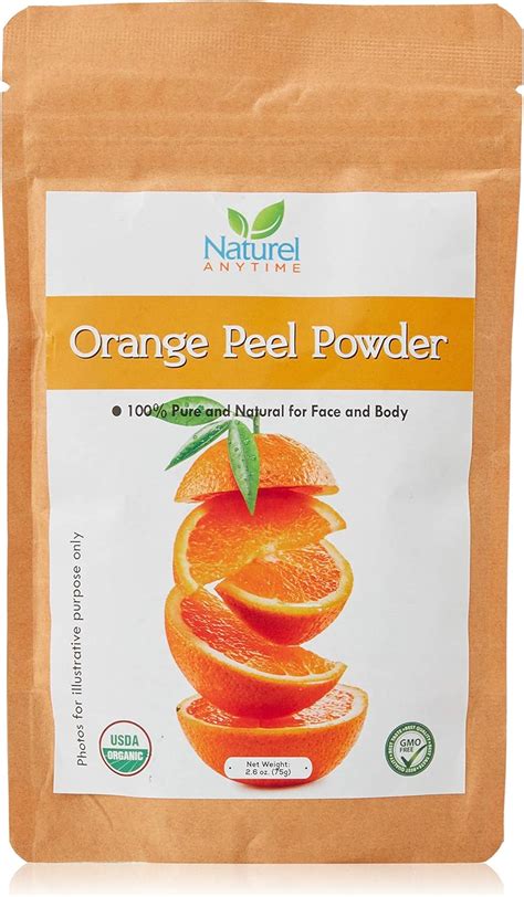 Orange Peel Powder 100 Pure For Face And Body Usdaeco Organic