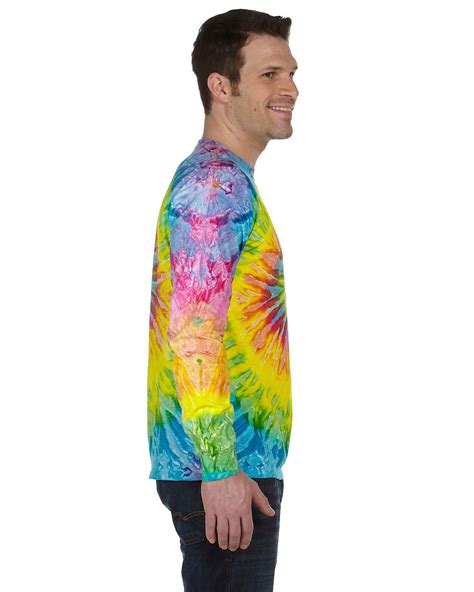 Tie Dye Mens 54 Oz 100 Cotton Long Sleeve Tie Dyed T Shirt Cd2000 S