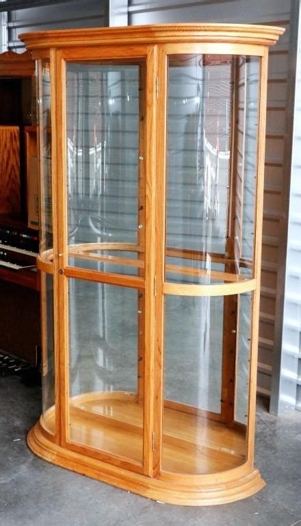 Find curio cabinet in furniture | buy or sell quality new & used furniture locally in london. Large Curved Glass Curio Cabinet w Extra Shelves | Big Al ...