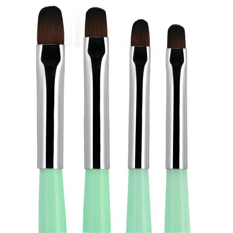Beaute Galleria 4 Pieces Gel Nail Brush For Nail Extensions Uv Builder