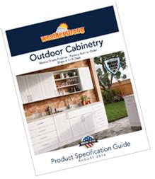 Weatherstrong Outdoor Cabinetry Specification Guide | Cabinetry, Floor remodel, Outdoor