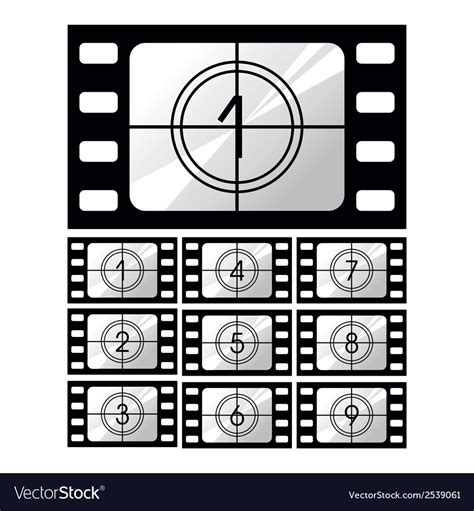 Film Countdown Royalty Free Vector Image Vectorstock