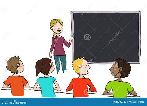 Teacher At Blackboard Stock Photo Image 36797740
