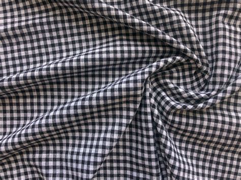 Cottonlinen Gingham Little Check Black Stonemountain And Daughter