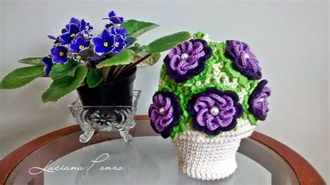 Luciana Ponzo Criações Em Crochê Puxa Saco Vasinho De Flores