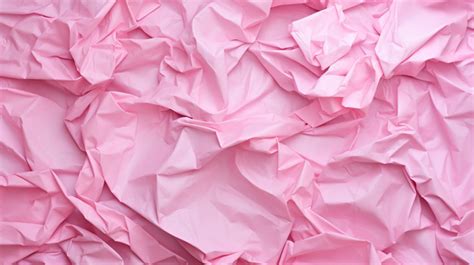 Background Of Pink Crumpled Paper Texture Crumpled Wrinkled Texture