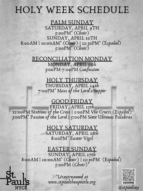 Holy Week Schedule Mass Times And More Church Of St Paul The