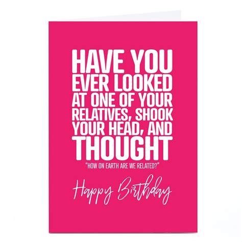 Buy Personalised Punk Birthday Card One Of Your Relatives For Gbp 179 Card Factory Uk