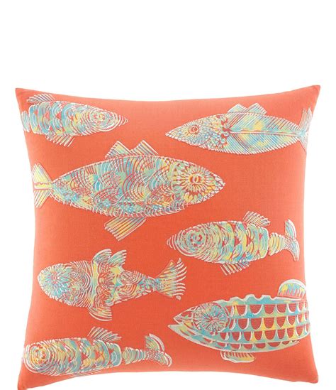 Tommy Bahama Batic Fish Cotton Square Decorative Pillow Dillards