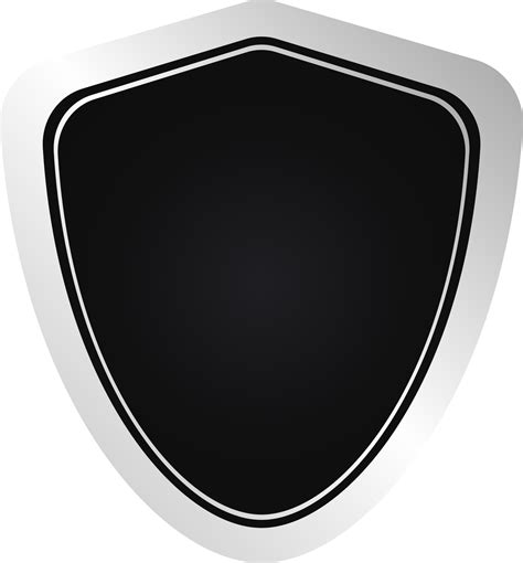 Shield Black And Silver Badge 11811827 Png
