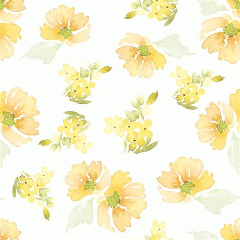 Yellow Flower Wallpaper For Walls Chrysanthemum Floral Wallpaper