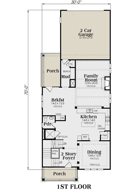 Narrow Lot Plan 3391 Square Feet 3 Bedrooms 4 Bathrooms 009 00242