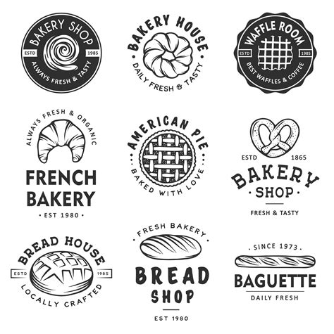 Set Of Bakery Logos And Elements 172425 Logos Design Bundles