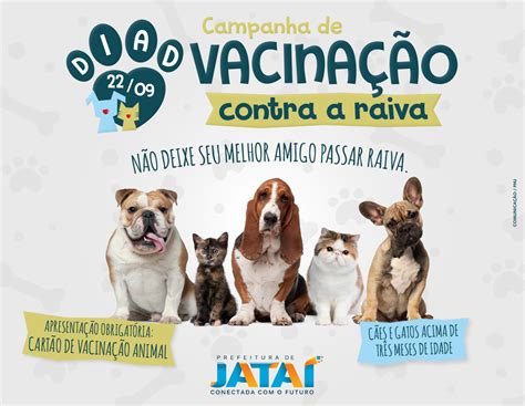 Saiba mais e veja o calendário de vacinação para o seu cachorro. Dia "D" da campanha de vacinação contra a raiva em cães e gatos será em 22 de setembro ...