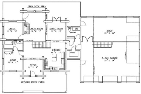 Log Style House Plan 6 Beds 5 Baths 3670 Sqft Plan 117 121