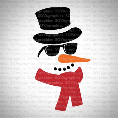 snowman svg snowman face svg sunglasses svg dxf christmas etsy