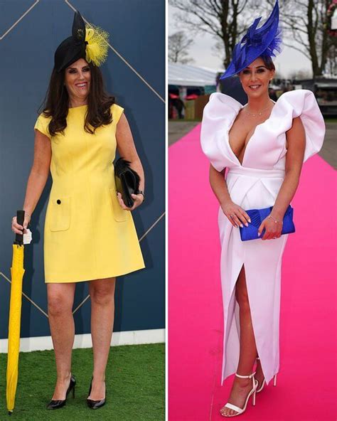 Grand National Guests Shelter From The Rain As They Step Out In Vibrant Ladies Day Attire 247