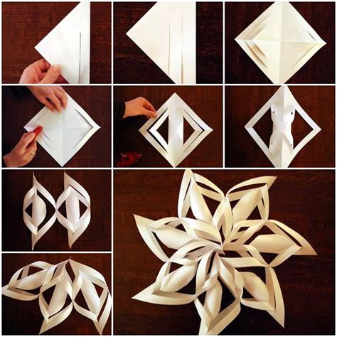 Make Your 3d Paper Snowflakes In 4 Simple Steps Video Tutorial 1