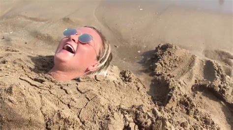 Girl Buried In Sand Youtube