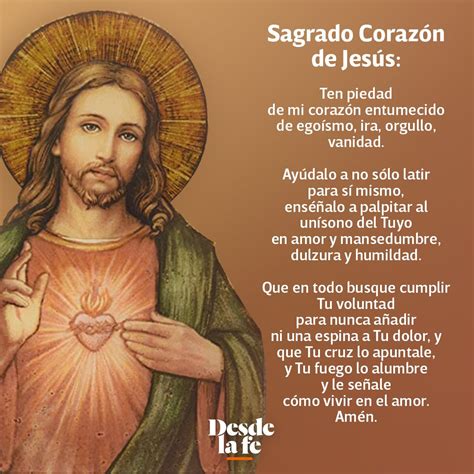 Desde La Fe On Twitter Hacer Una Oración Al Sagrado Corazón De Jesús