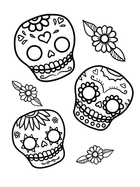 Coloriage tête de mort mexicaine 30 dessins à imprimer