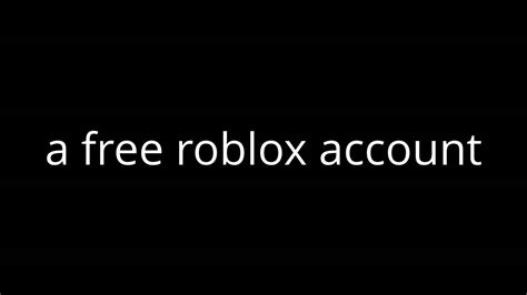 Free Roblox Account Youtube