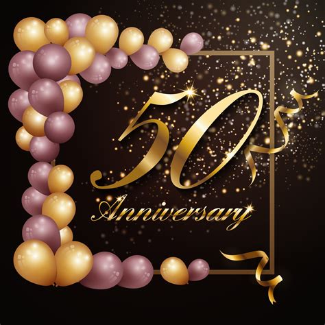 50 Year Anniversary Celebration Background Banner Design With Lu 272824