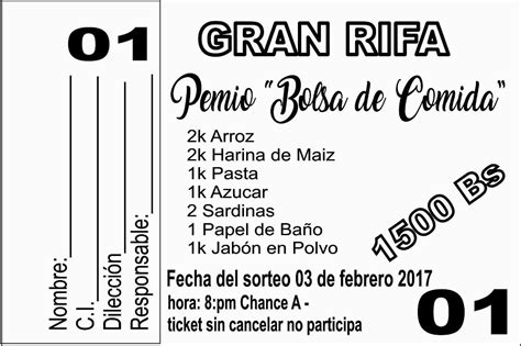 Talonario De Rifa Para 100 Numeros - Bs. 0,85 en Mercado Libre