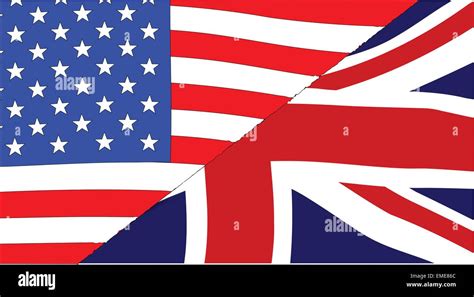 Usa And Uk Flags Stock Vector Image And Art Alamy