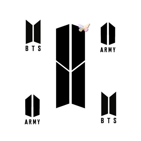 All images and logos are crafted with great workmanship. freetoedit bts army watermark logo sign love kpop black...