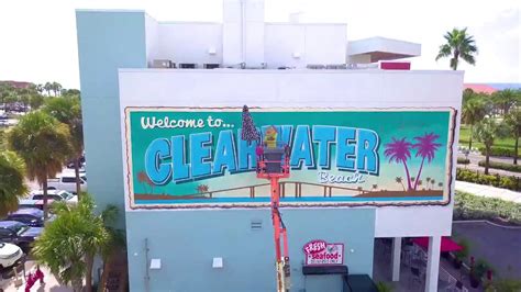 The Making Of Clearwater Beachs Welcome Mural Youtube