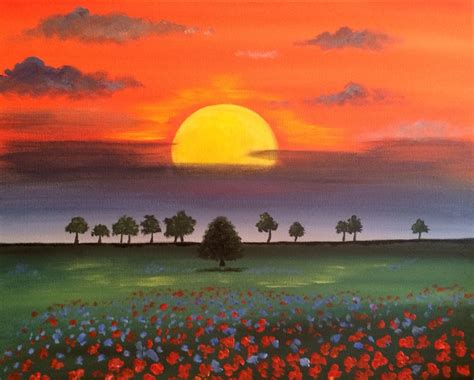 Afterglow Acrylic Painting By Jonna Wormald For Paint Nite Canvas