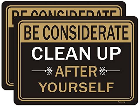 Best Clean Up After Yourself Signs