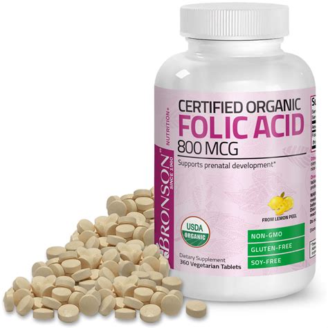 Organic Folic Acid 800 Mg Usda Certified And Vegetarian Ultimate