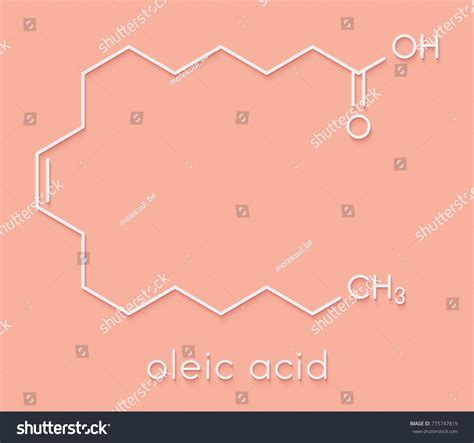 Oleic Acid Omega9 Cis Fatty Acid Stock Illustration 775747819