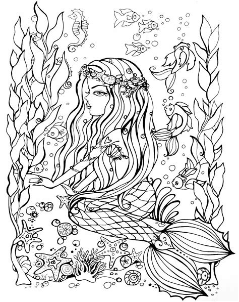 Pin By Susan Krauss On Coloring Pages 2 Mermaid Coloring