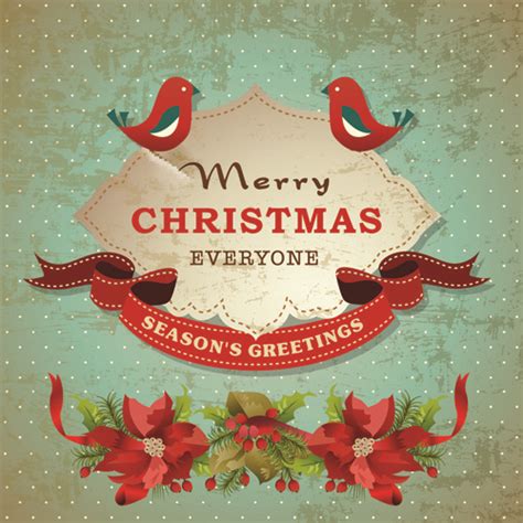 Download Christmas cute greeting cards design vector Free vector in ...