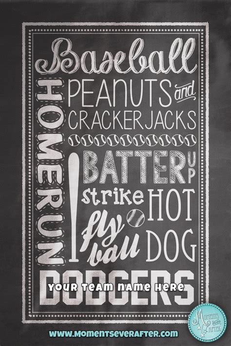 Chalkboard Baseball Word Art Chalkboard Lettering Chalkboard