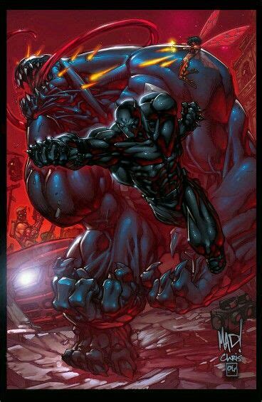Black Panther Vs Venom By Joe Mad Joe Madureira Marvel Comics Art