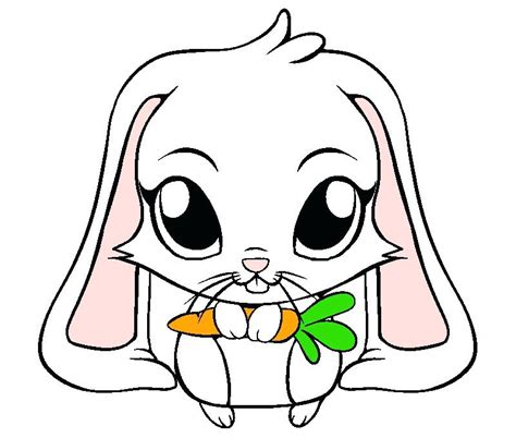Cute Bunny Drawing Free Download On Clipartmag