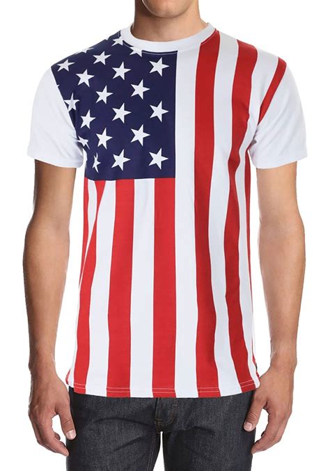 Heren Kleding Mens Licensed American Flag Design Shirt New L Kleding En Accessoires