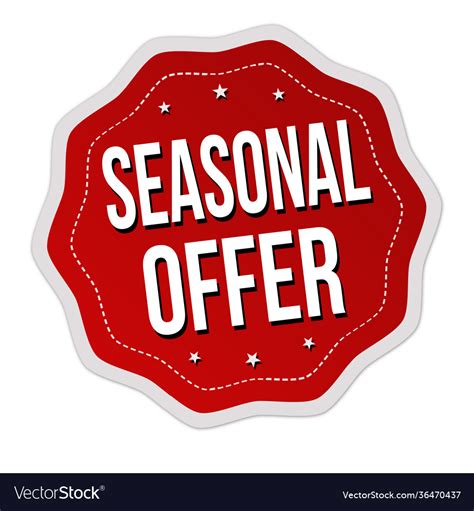 Seasonal Offer Label Or Sticker Royalty Free Vector Image