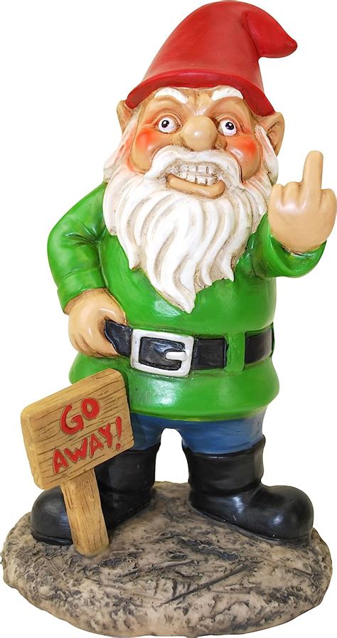 Best Garden Statue Gnome Gnome With Middle Finger Gnome Figurine
