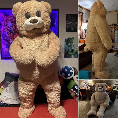 Likable Plush Teddy Bear Mascot Lightweight Costume