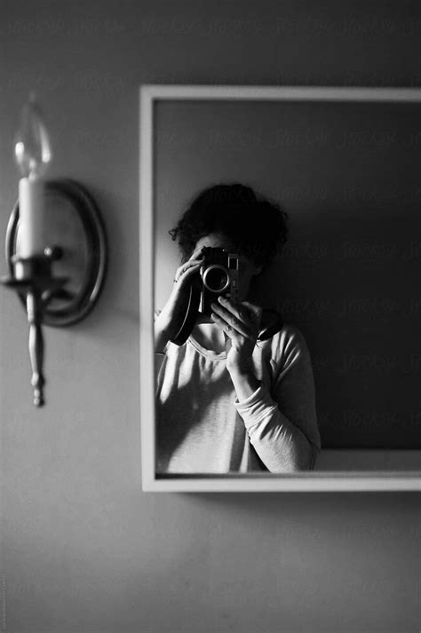 Self Portrait In Mirror With Camera By Stocksy Contributor Léa Jones Stocksy