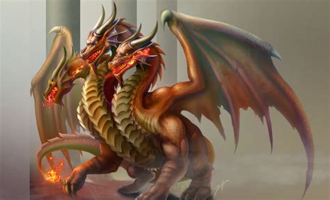 Image Result For 3 Headed Dragon 3 Headed Dragon Legendary Dragons