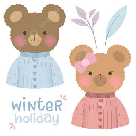 cute cartoon korean bear with winter holiday theme cute cartoon korean bear korean bear winter