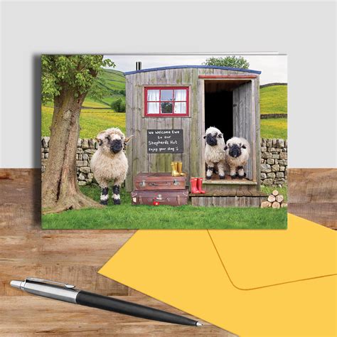 Valais Blacknose Sheep Card Farm Animal Card Shepherds Hut Card