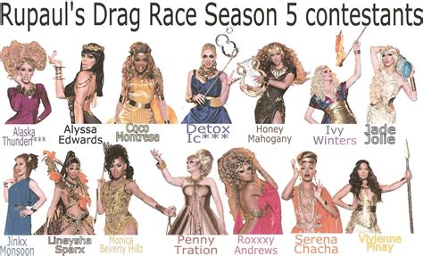 Rupaul Drag Race Contestants Season 5
