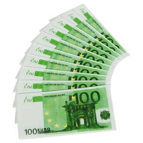 Sein in der praxis einfach umzusetzender vorschlag: Servietten "100-Euro-Schein" 10er Pack | eBay